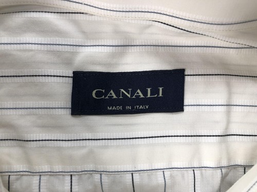 Canali Shirt Mens 17 XL Stripe Button Up Long Sleeve Dress Italy - Picture 11 of 20