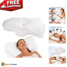 Orthopedic Cervical Pillow for Pain Relief - Soft, Washable Pillowcase Included