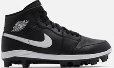 Men's Size 11.5 - Air Jordan 1 Retro MCS Black White Baseball Cleats