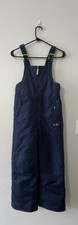 Champion Kids Sz M 8-10 Blue Ski Snow Pants Bib Snowsuit Reinforced Knees