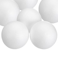 6 Pcs White Foam Balls 3.4 Inch Polystyrene Foam Ball for Crafts