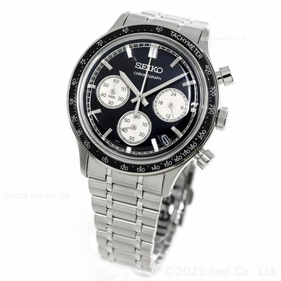 SEIKO SELECTION SBTR055 Spirit Chronograph Silver Dial Blue Bezel
