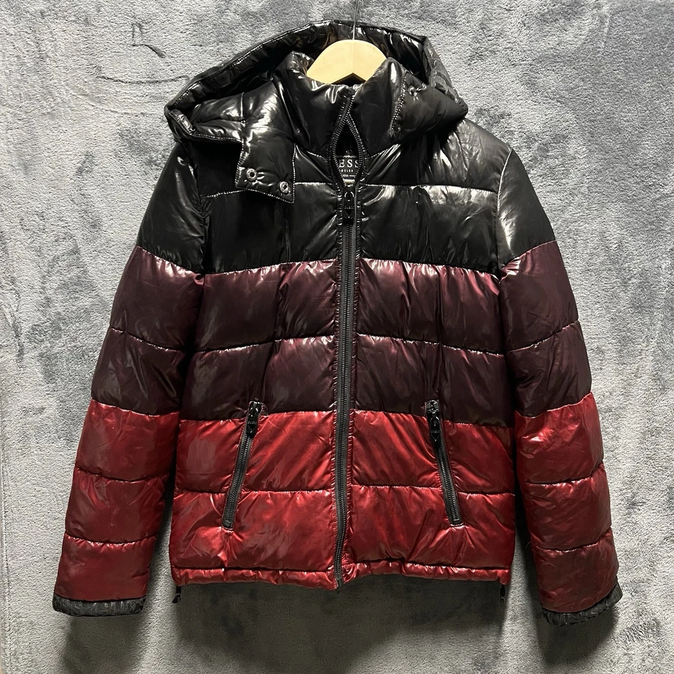 Abrigo acolchado Guess Gina Ombré con acabado de alto brillo Talla XS Foto 2 de 4