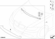 BMW Performance Domstrebe  E81 E82 E90 E91 E92 E93 Abdeckkappen
