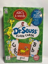 Dr. Seuss Flash Card ABC's  Words 40 Cards 14 Bonus Cards Geddes 3 