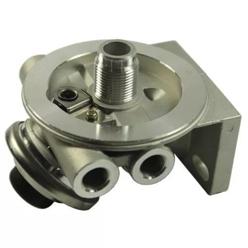 Diesel Fuel Filter Mounting Base Hand Priming Pump 3/8" NPT 1-14" Spin On Mount - Foto 4 di 8