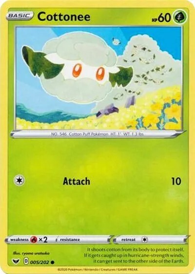 Cottonee Pokemon TCG Card 005/202