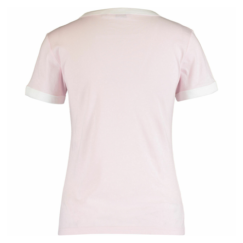 New! Wrangler women's ringer tee - Medium - white baby pink logo t-shirt short - Picture 6 of 6