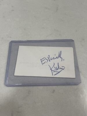 The Amazing Kreskin Signed Business Card. Magician.