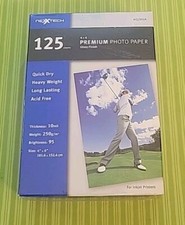 Nexxtech Premium Photo Paper 125 Sheets 4x6 Gloss Glossy 4" x 6" NEW 