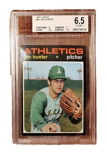 1971 Topps Baseball Card Jim Hunter #45 BV $15 Ex Range KB | eBay