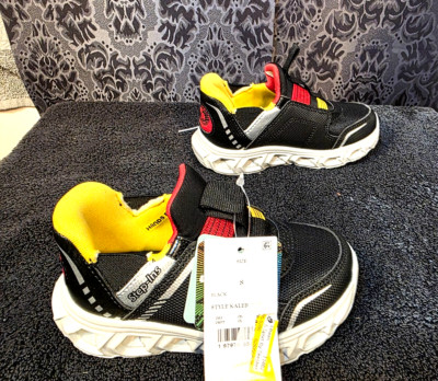 Skechers Ssport Step-in memory foam black light-up sneakers size 8 Youth $35