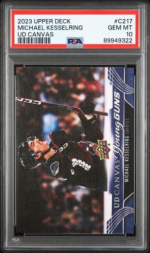 Michael Kesselring 2023 Upper Deck Series 2 UD Canvas Young Guns #C217 PSA 10