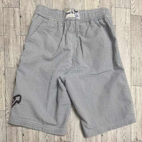 Boys Size 8 Janie & Jack Seersucker Striped Swim Trunks w/ Anchor Detail - Picture 5 of 8