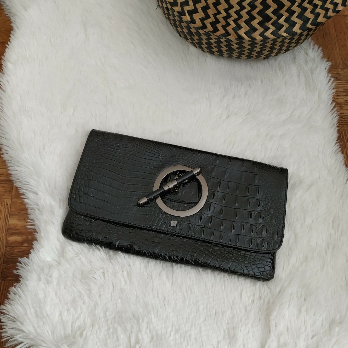 Y2K 90s -2000s Kem black envelope bag