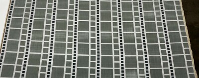 KNOLL LUXE GRAMERCY UNION GRAY BLUE GEOMETRIC VELVET SQUARES FABRIC BY THE YARD