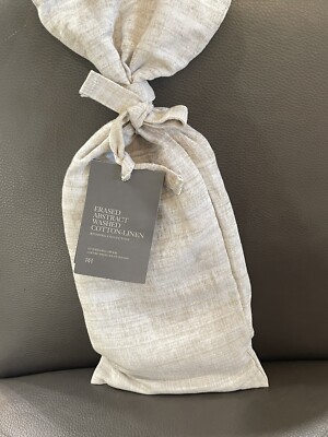 Restoration Hardware Erased Abstract Cotton Linen Standard Size Sham Dune $90