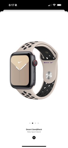 Apple Watch Nike Sport Band Desert Sand/Black 44mm 42 45 49 Genuine OEM S/M - Photo 7 sur 9