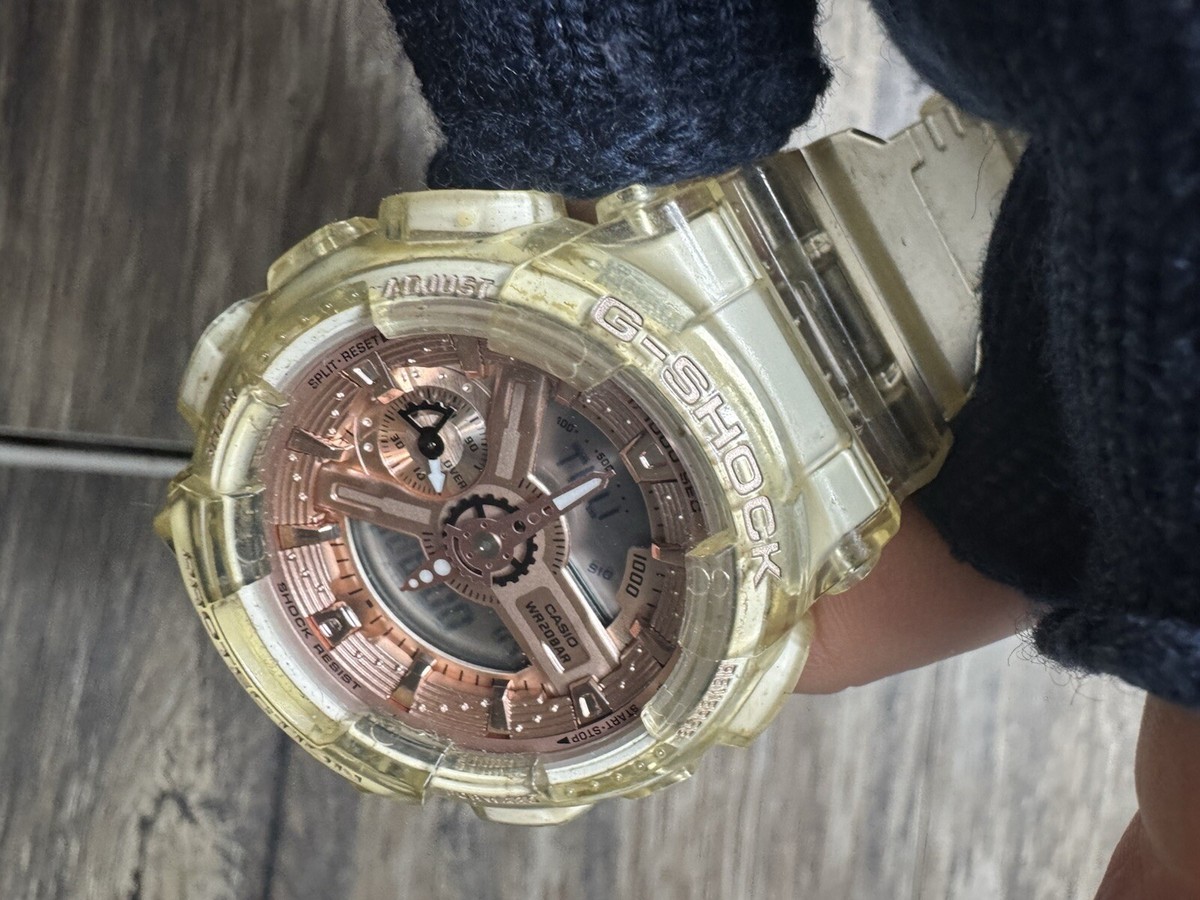 Casio 5425 G-shock Transparent x Rose Gold Analog / Digital