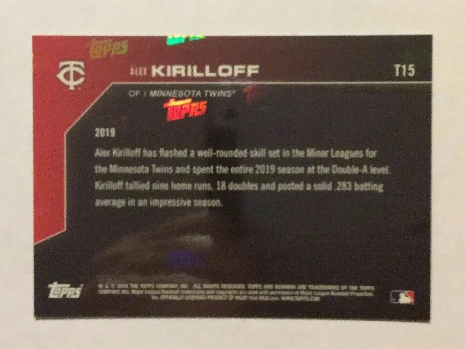 2019 Bowman Next Top 2020 Prospects #T15 Alex Kirilloff Minnesota Twins - Image 2 of 2