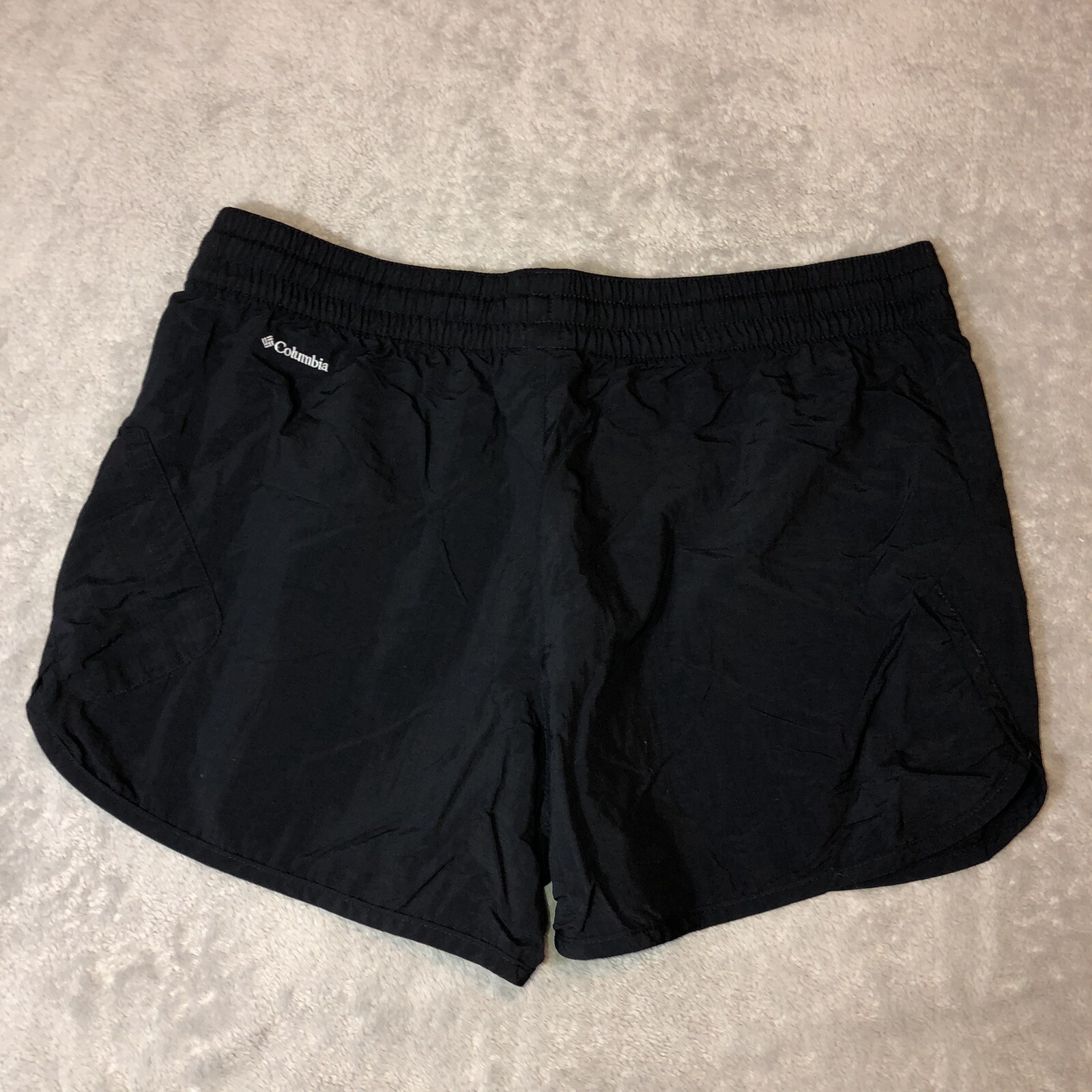 COLUMBIA Womens Black Polyamide Elastic Waist Drawstring Running Shorts Sz L thumbnail 5
