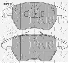 Key Parts Front Disc Brake Pad Set Pads KBP1876 - GENUINE - 5 YEAR WARRANTY