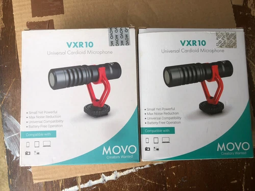 Movo VXR10 Universal Cardioid Condenser Video Microphone, Shock Mount, Open Box