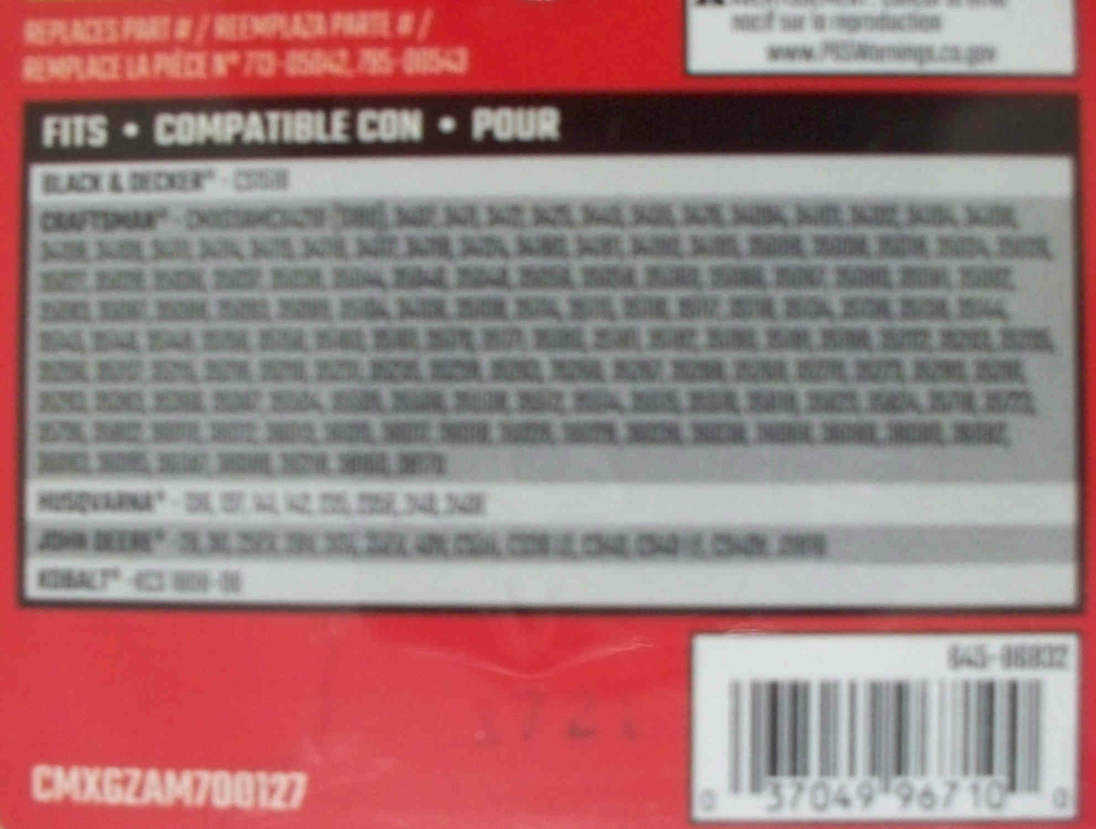 Craftsman 18" Chainsaw Bar & Chain3/8" LP .050" G 62 DLS62S180