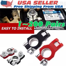 Battery Terminal Connector Top Post Positive Negative Heavy Duty Universal Lot