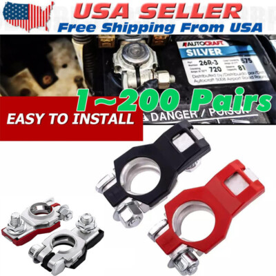 Battery Terminal Connector Top Post Positive Negative Heavy Duty Universal Lot