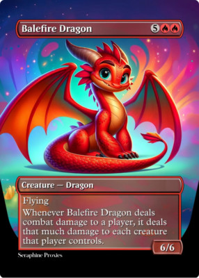 Balefire Dragon - High Quality Altered Art Custom Cards
