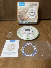 LiveFine 28-Day Automatic Pill Dispenser with LCD Display & Lock, Clear Lid, Key