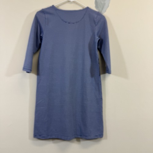 Vineyard Vines Girls Fine Line Stripe Tisbury Dress Size L-14 Stretch Knit - Picture 4 of 7