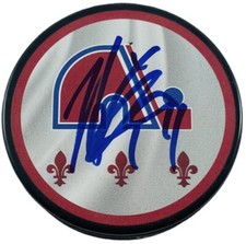 NAZEM KADRI SIGNED COLORADO AVALANCHE REVERSE RETRO PUCK +JSA COA