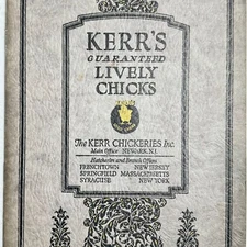 1924 Kerr's Lively Guaranteed Lively Chicks Catalog Kerr Chickeries NEWARK NJ
