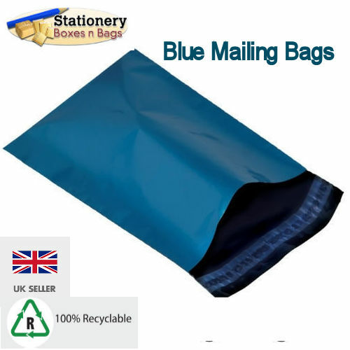 STRONG BLUE Mailing Bags 4.5" x 6.5" - 120x170mm Postal Packaging Choose QTY - Bild 1 von 2