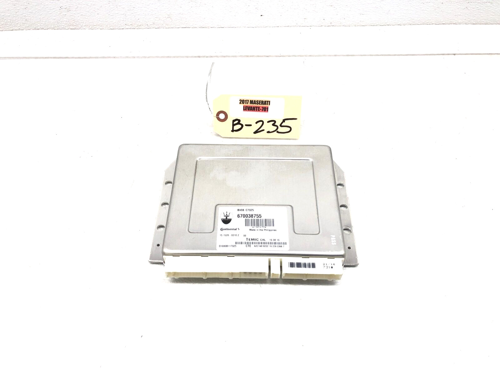 2017-2020 MASERATI LEVANTE AIR SUSPENSION CONTROL MODULE OEM