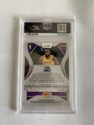 2019-20 Panini Prizm LeBron James Red Ice #129 PSA 10 Los Angeles