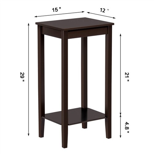 Tall End Table Sofa Side Table Multi-purpose Small Space Table for Living Room   - Picture 5 of 12
