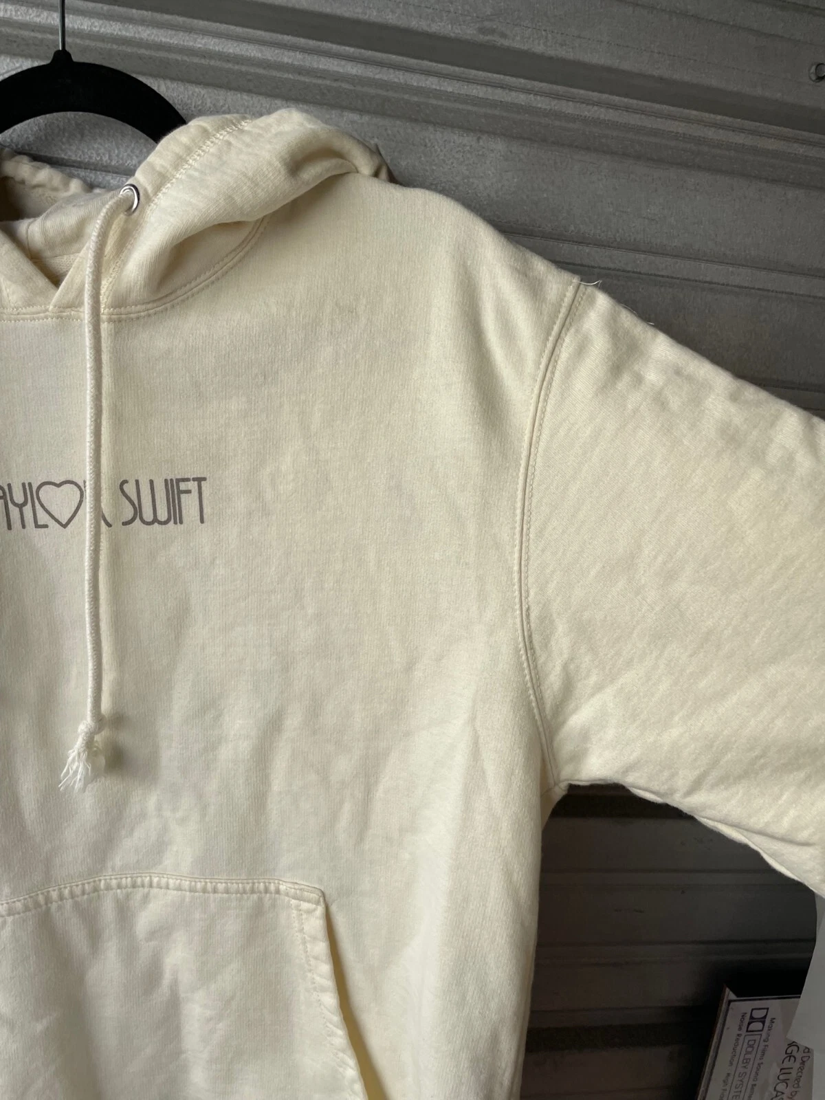 OFF WHITE Felpa con cappuccio Taylor Swift Eras Tour merch ufficiale donna taglia M panna beige