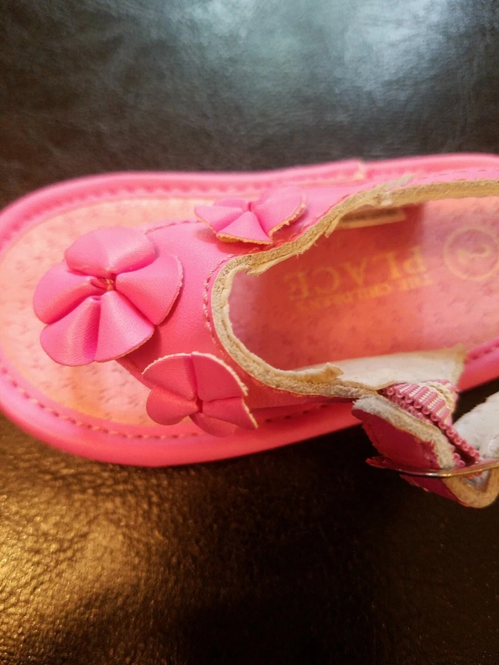 SANDALIAS FLOR CUERO ROSA BEBÉ NIÑA PREWALKER LUGAR NIÑOS TALLA 2 Foto 4 de 4