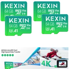 3/5/10PCS 4K HD High Speed 64GB Micro SD Card Class 10 SDXC Memory Card TF Card