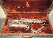 ELKHART IND  VINTAGE USMC SAXOPHONE - C.G. CONN LTD 1914