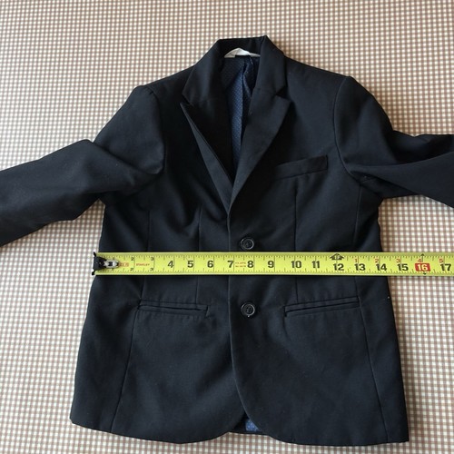 Cat and Jack Boys Black Blazer Jacket Toddler Size 5 Church ( Free Clip On Tie ) - Picture 8 of 13