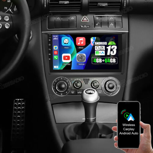 Radio samochodowe 4 + 64GB do Mercedes Benz Klasa C W203 C200 C350 CLK W209 Android 13 - Zdjęcie 1 z 15