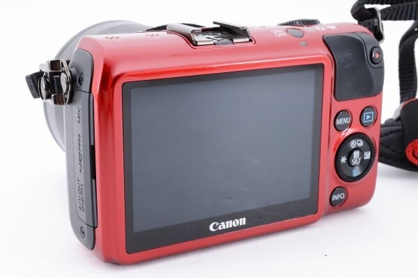 Canon EOS M Red Mirrorless Digital Camera with EF-M 18-55mm 1.3