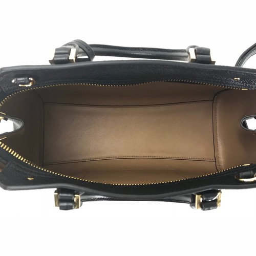 NWT MICHAEL KORS HAYES Medium Leather Messenger Bag, Black - Picture 9 of 9