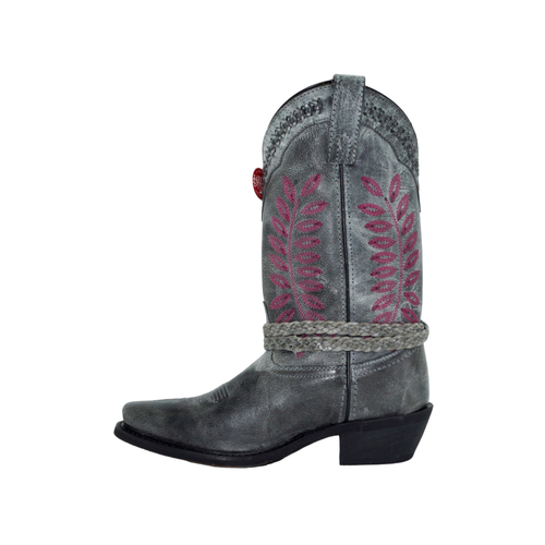 Laredo Damen Fern Cowgirl Stiefel grau/pink Größe 10 - Bild 4 von 11