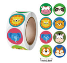 40 Animal Kids Craft Envelope Seals Labels Stickers 1" Round Fast Shipping