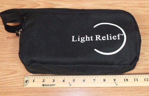 Genuine Light Relief 11" x 6" (inch) Black Nylon Carrying Case Bag w/ Strap - Picture 2 of 4